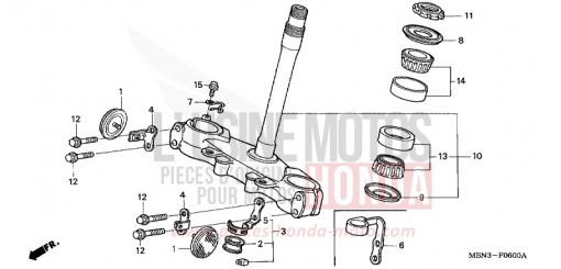 STEERING STEM XR650R5 de 2005